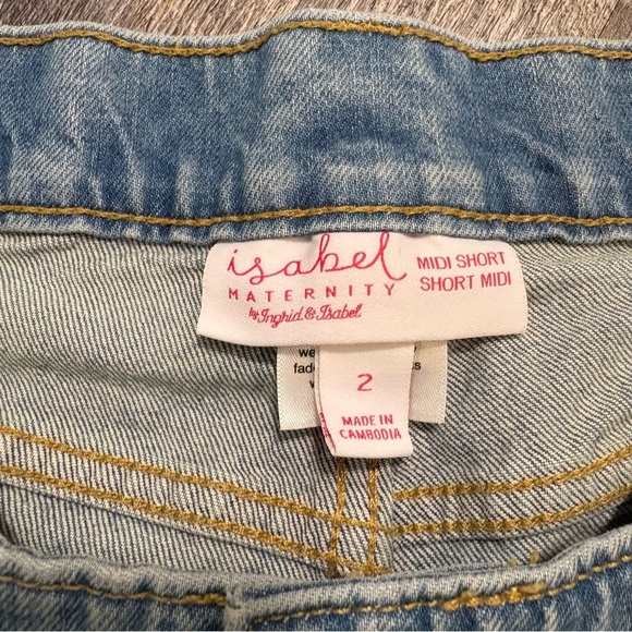 Denim Blue Women's Maternity Shorts Isabel Maternity size 2 - Picture 3 of 8